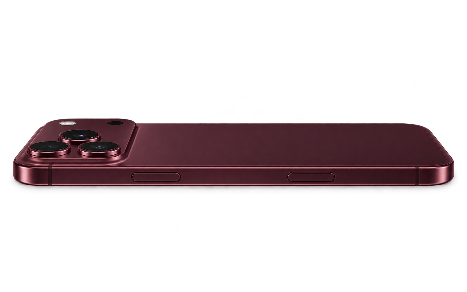 Burgundy iPhone 18 Pro shown horizontally